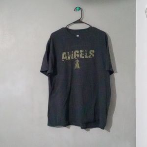 Fanatics Los Angeles Angels Men's Short Sleeve Camo Logo Tee (2XL)